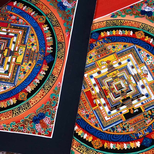 Buddha Stones Tibetan Handmade Thangka Mandala Painting Blind Box Random Color Pattern Online Hot Sale