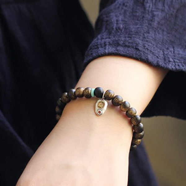 Buddha Stones Vietnam Qinan Agarwood Turquoise Balance Strength Bracelet Supply - Image 5