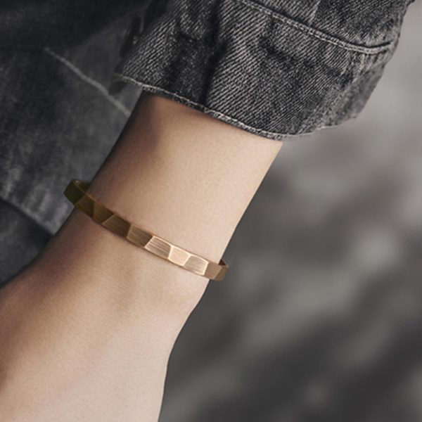 Buddha Stones Vintage Rustic Design Copper Wealth Adjustable Cuff Bracelet Online - Image 2