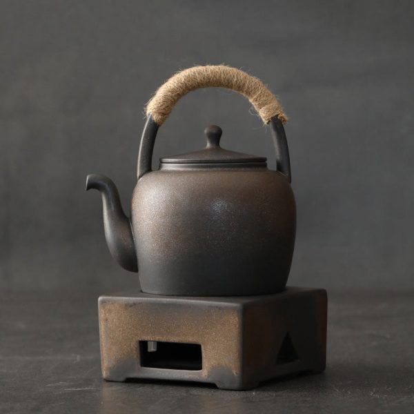 Buddha Stones Retro Brown Chinese Gongfu Tea Ceramic Kung Fu Teapot 700ml With Base Online Sale - Image 3