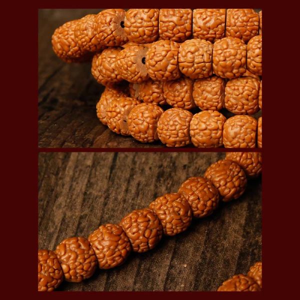 Tibet 108 Mala Beads Rudraksha Bodhi Seed Chinese Zodiac Natal Buddha Wealth Charm Bracelet Sale - Image 3