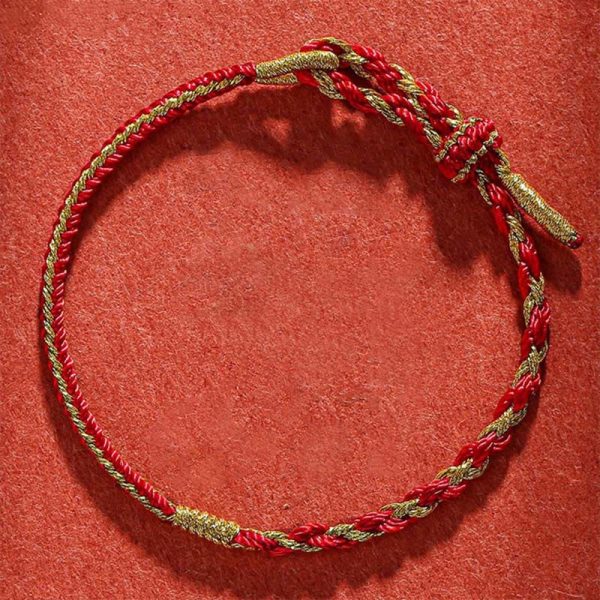 Buddha Stones Handmade Chinese Zodiac Rabbit Rooster Rat Horse Dragon Protection Braid String Bracelet Cheap